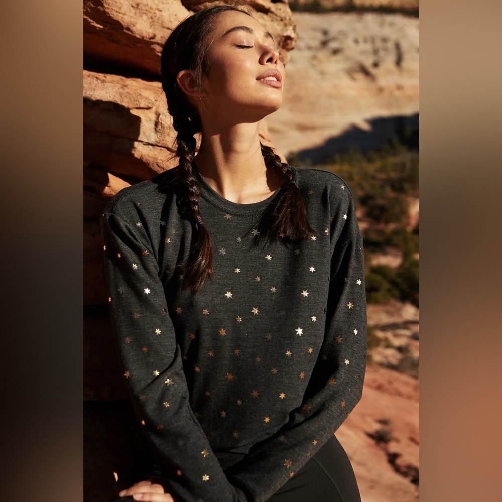 🆕 SPIRITUAL GANGSTER STARS CREW NECK SAVASANA PULLOVER SWEATER XS
